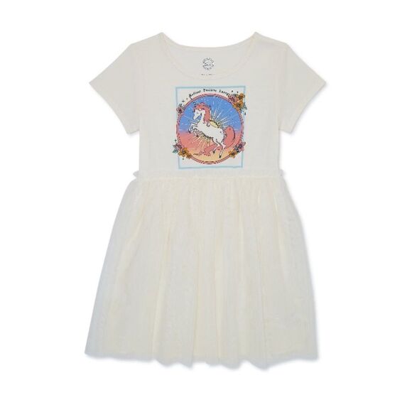 Girls Short Sleeve Comfy Tutu Dress Size XL Plus - Picture 4 of 6